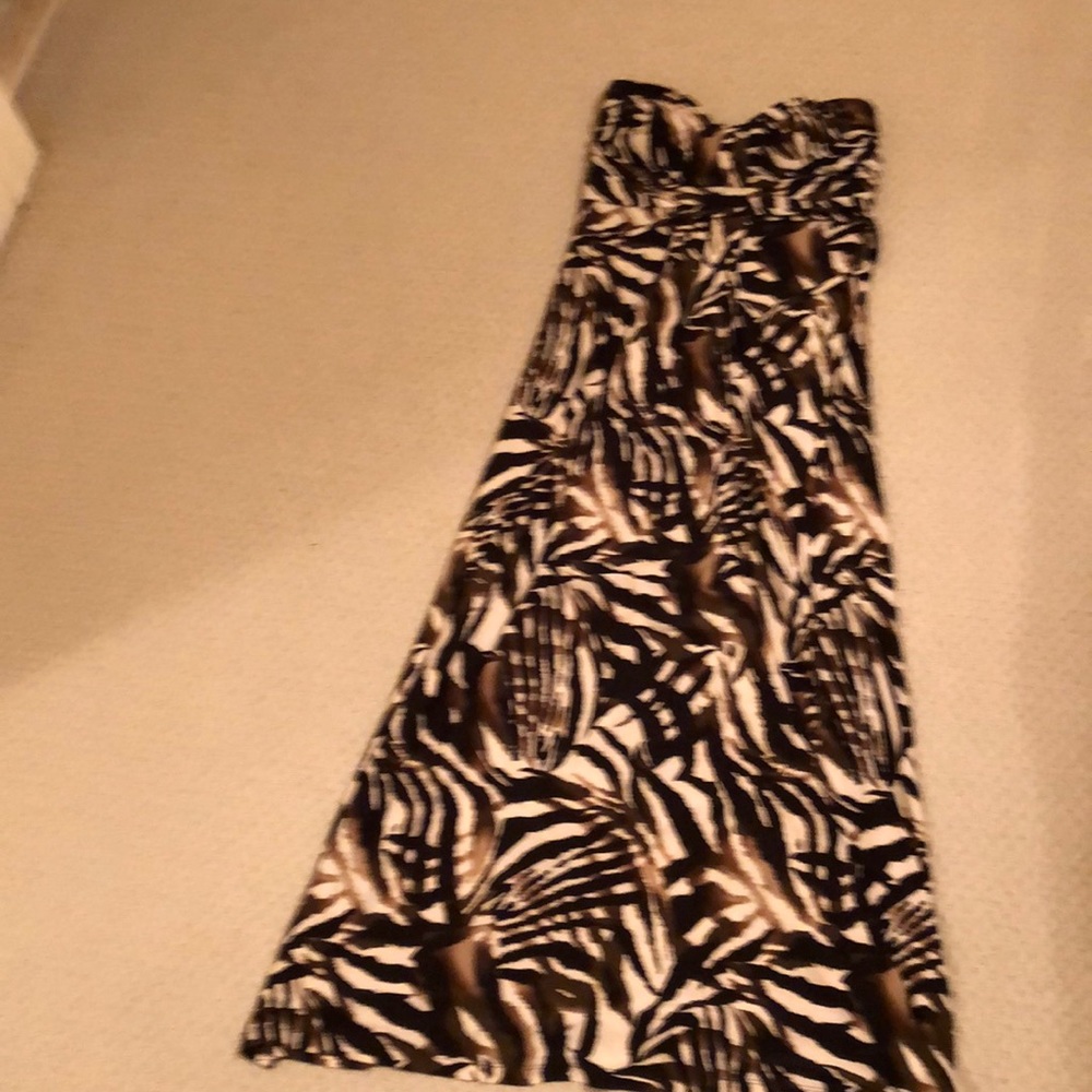Animal print maxi dress -Strapless